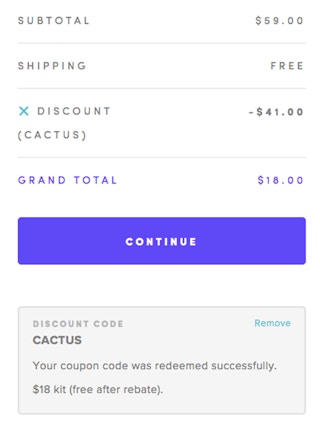 screen shot of smile direct club