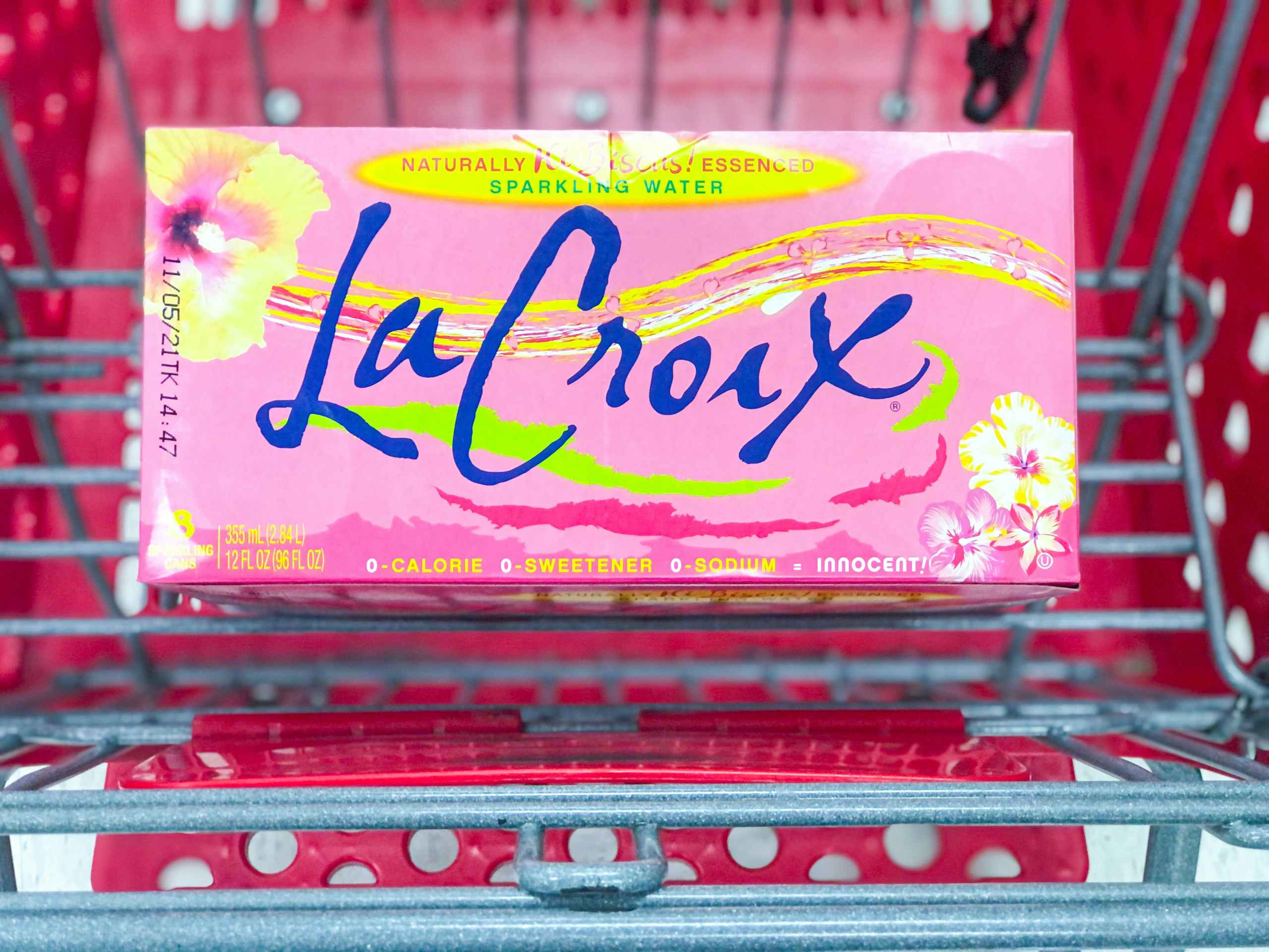 box of la croix in target shopping cart