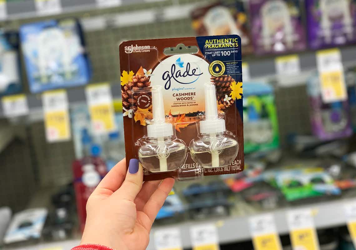 Glade plug in in aisle at Walgreens