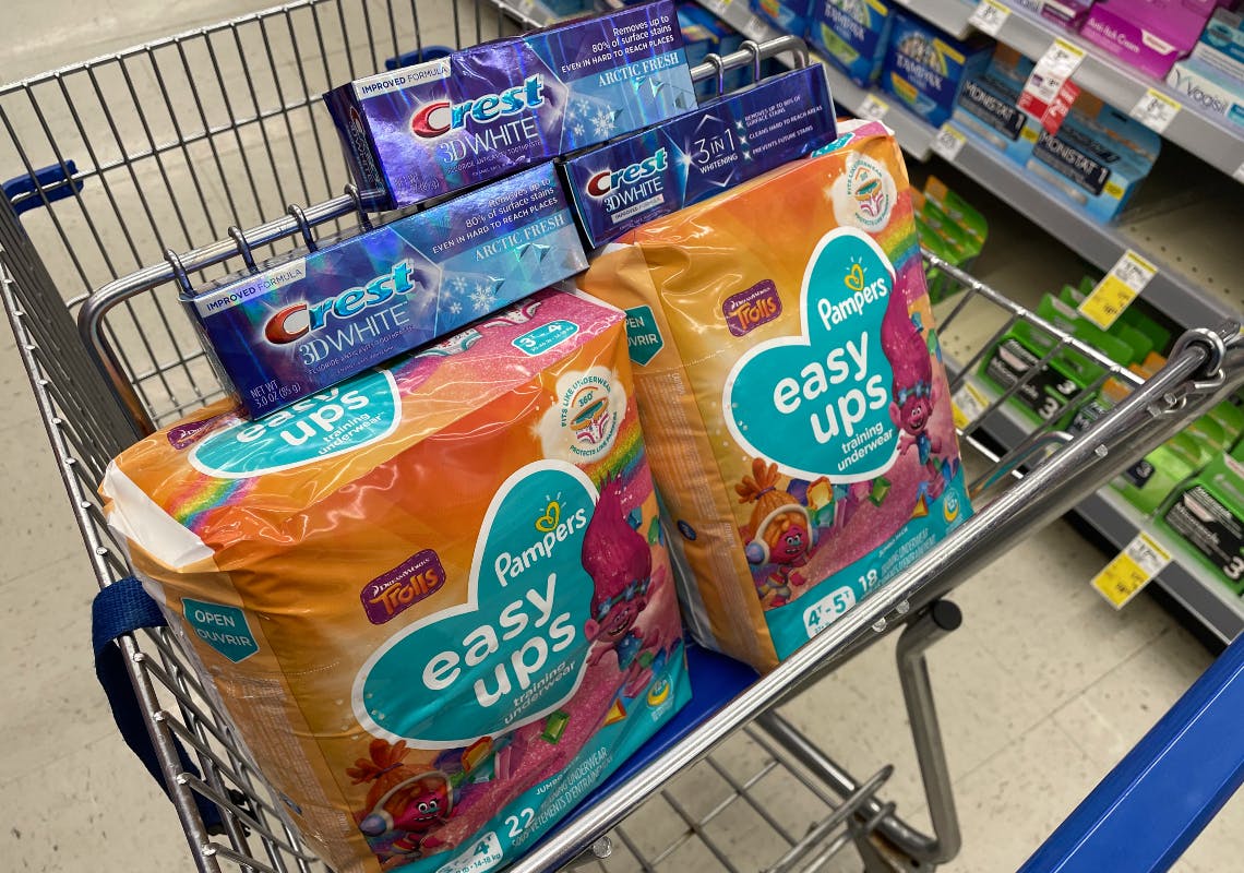 Pampers Easy Ups & Crest for 0.60 Walgreens Shopping Haul The Krazy