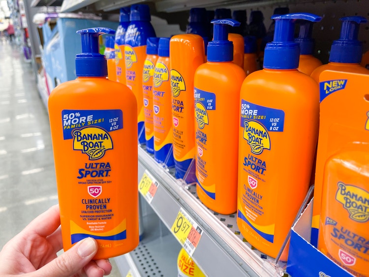 Banana boat sunscreen at Walmart