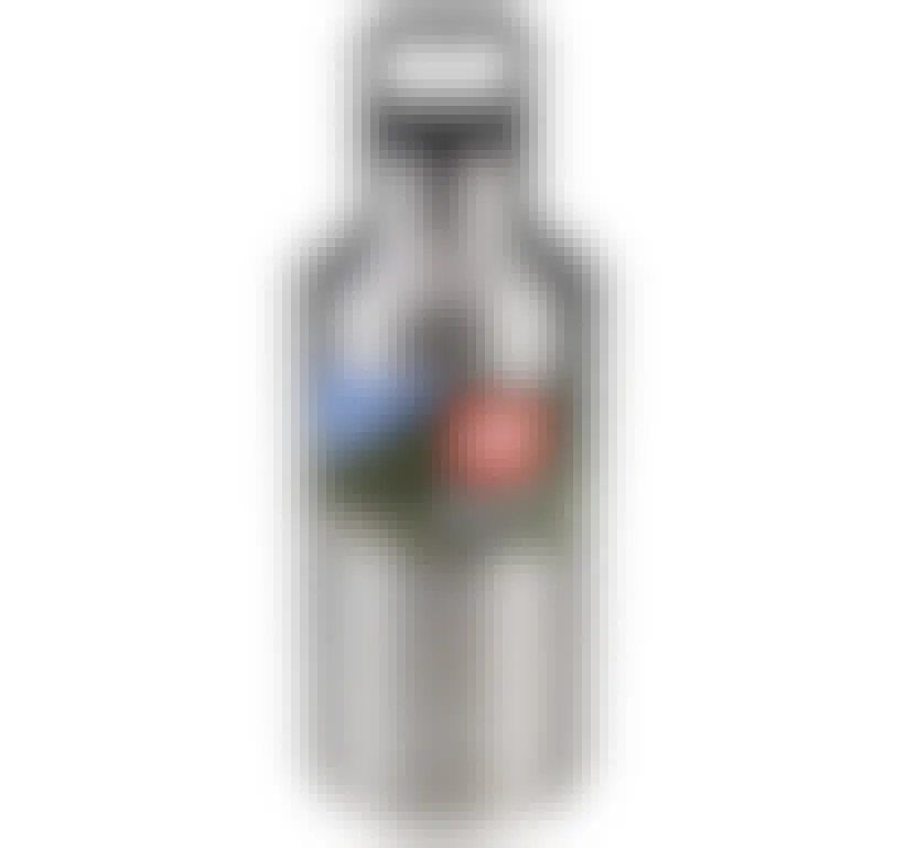 An Ozark Trails stainless steel water bottle.