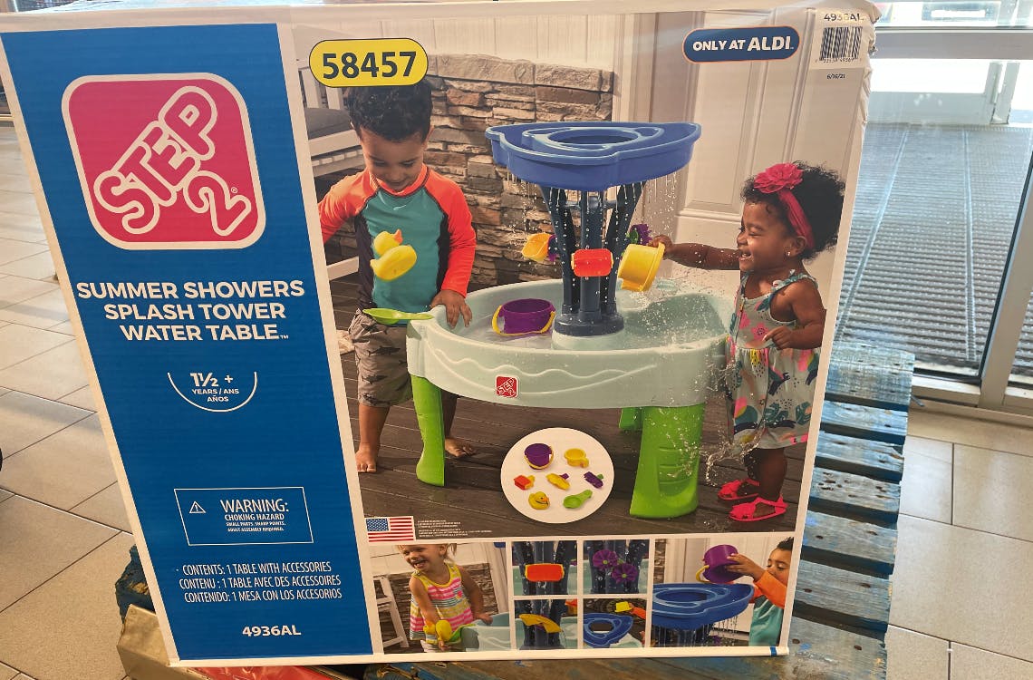 Step2 Summer Showers Splash Tower Water Table, 29.99 at Aldi The