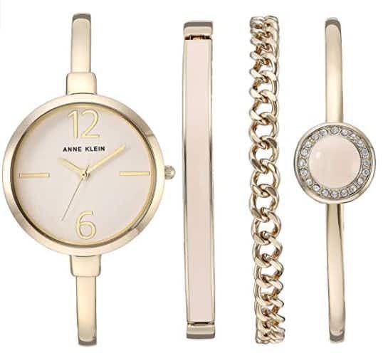 An Anne Klein watch and bracelet set