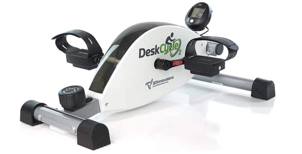 A under desk cycle exerciser. 