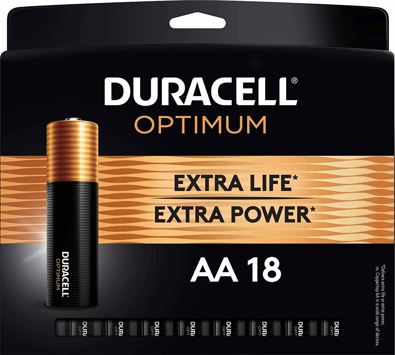 A pack of Duracell AA batteries