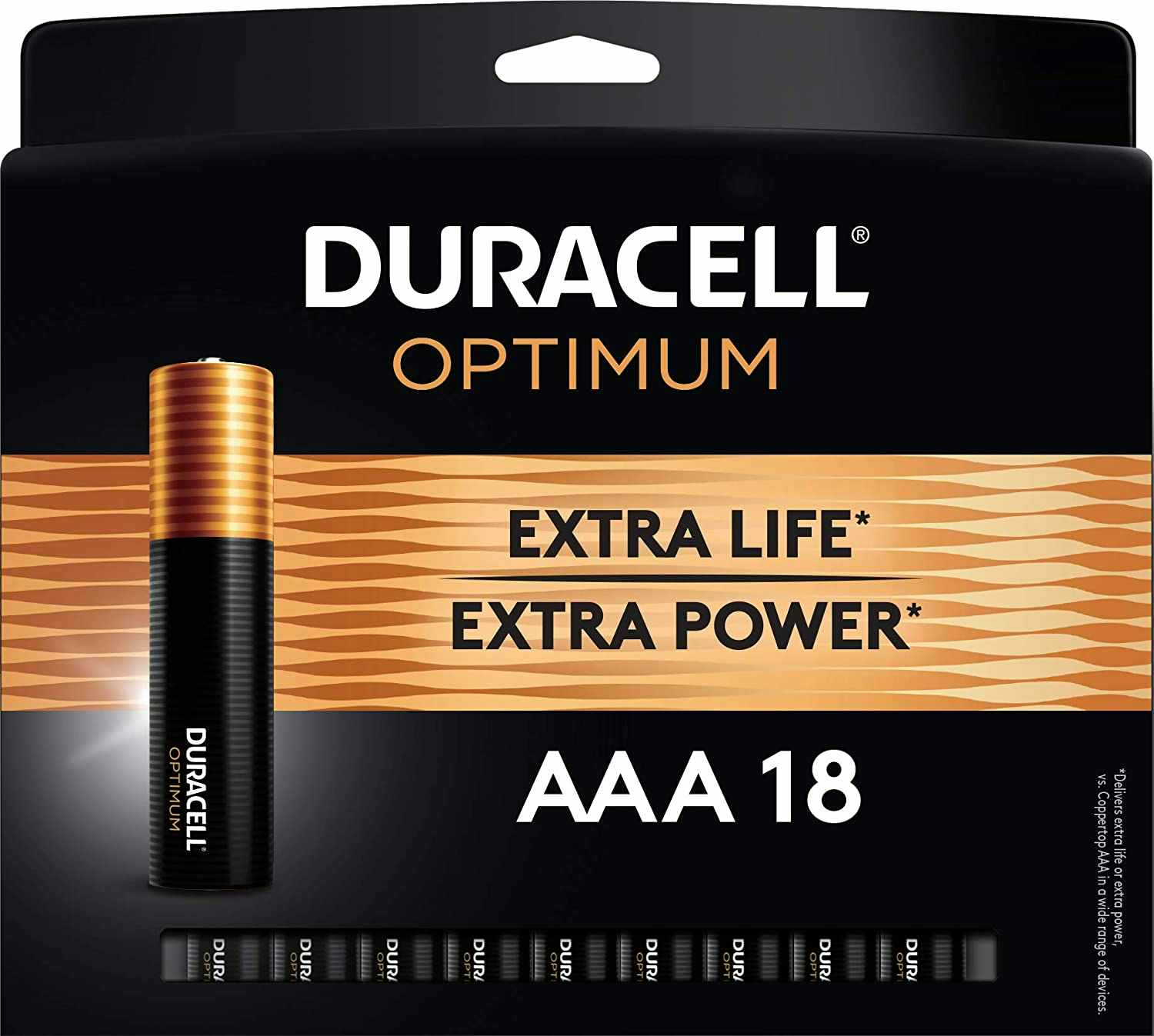 A pack of Duracell AAA batteries