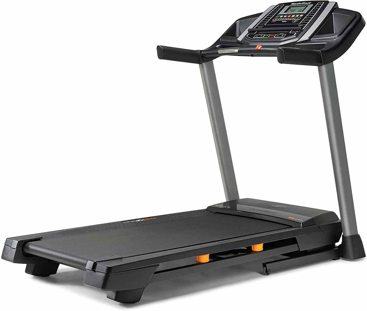 A NordicTrack T Series Treadmill in black