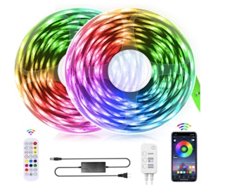 A 65 foot strip of LED lights.