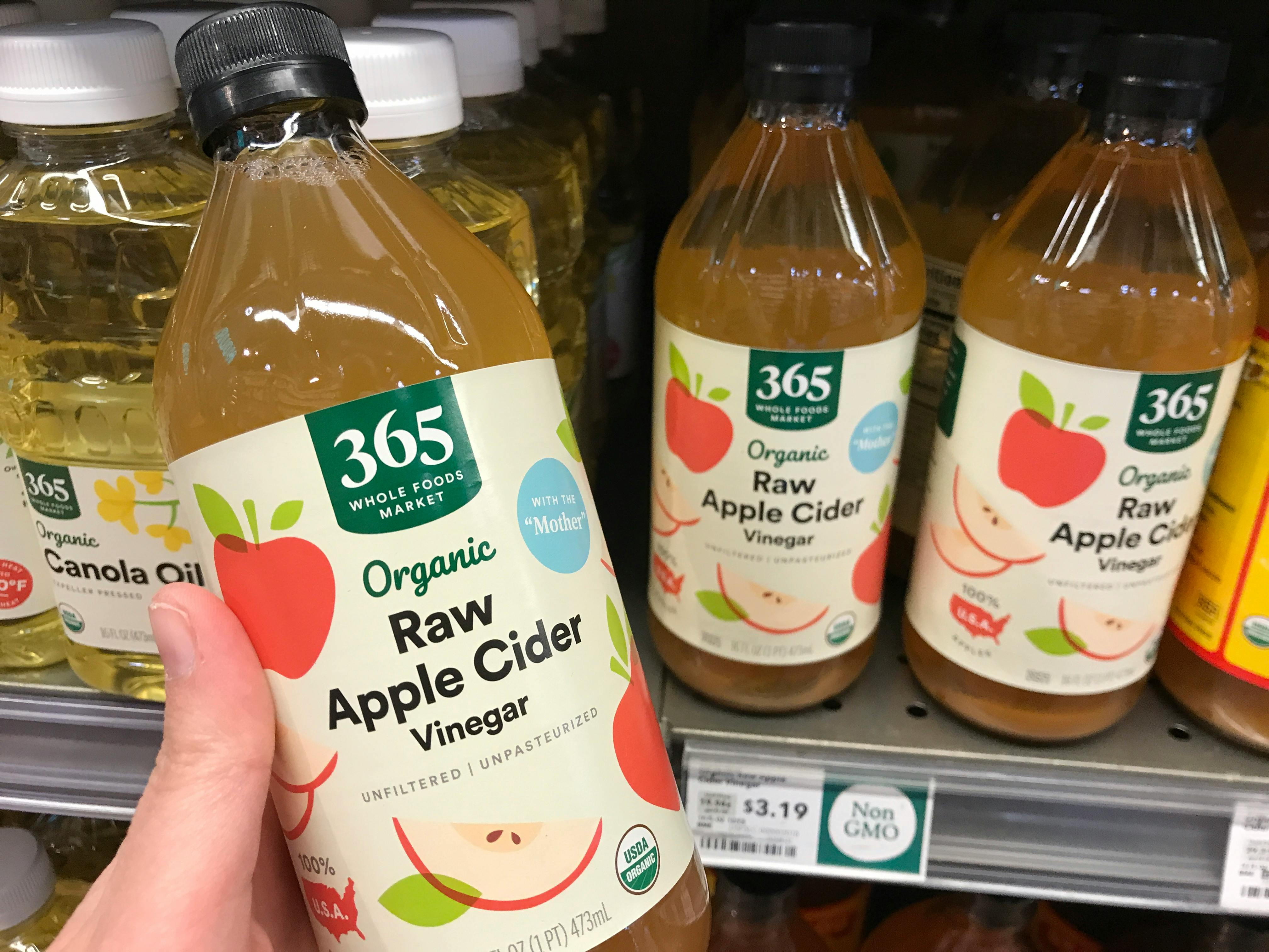 Whole Foods 365 brand apple cider vinegar.