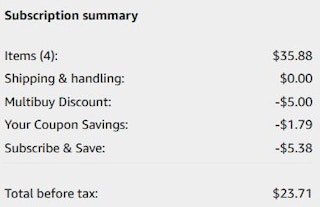 A subscription summary ending in $23.71