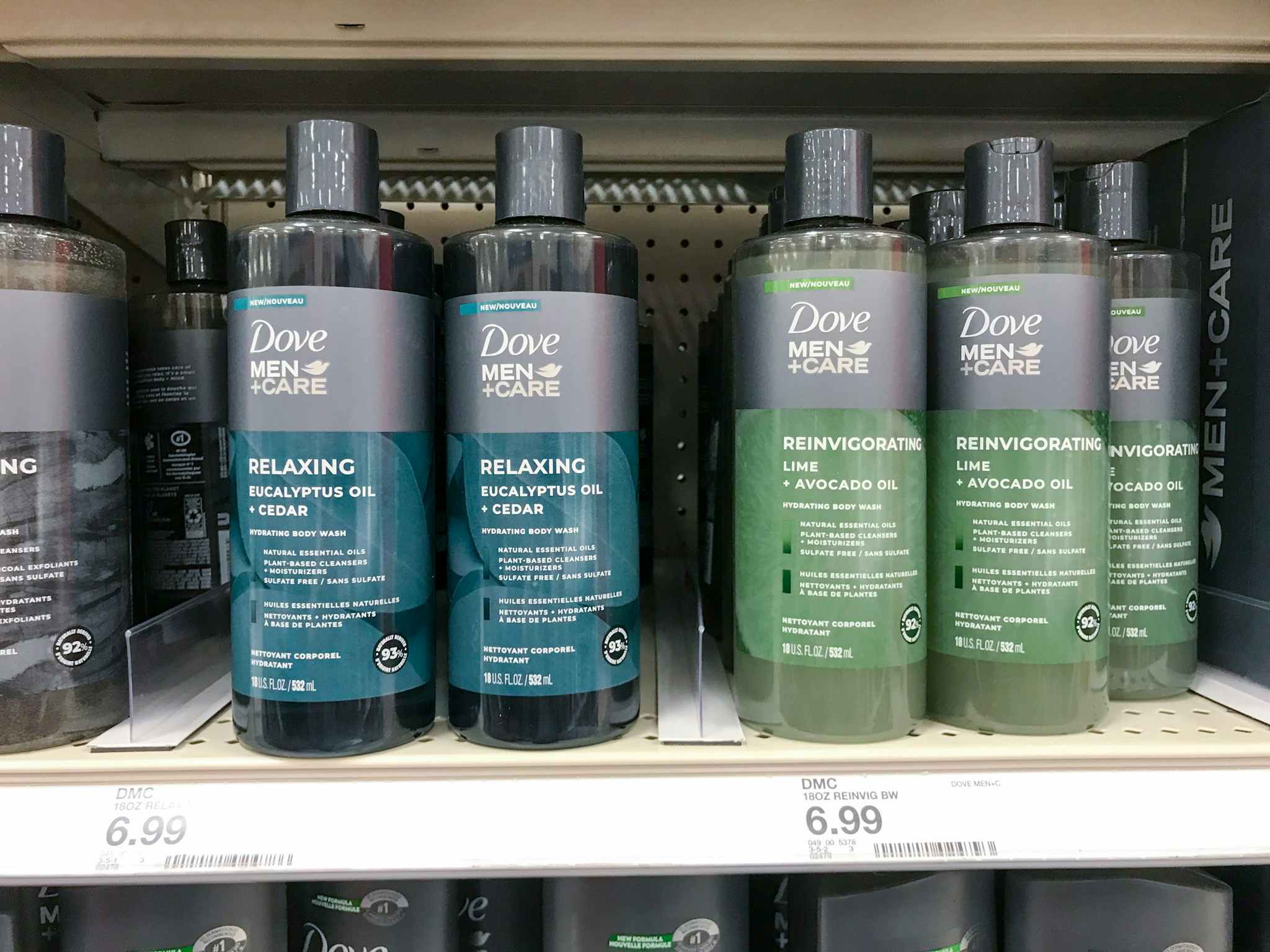 dove men+care body wash on a target shelf
