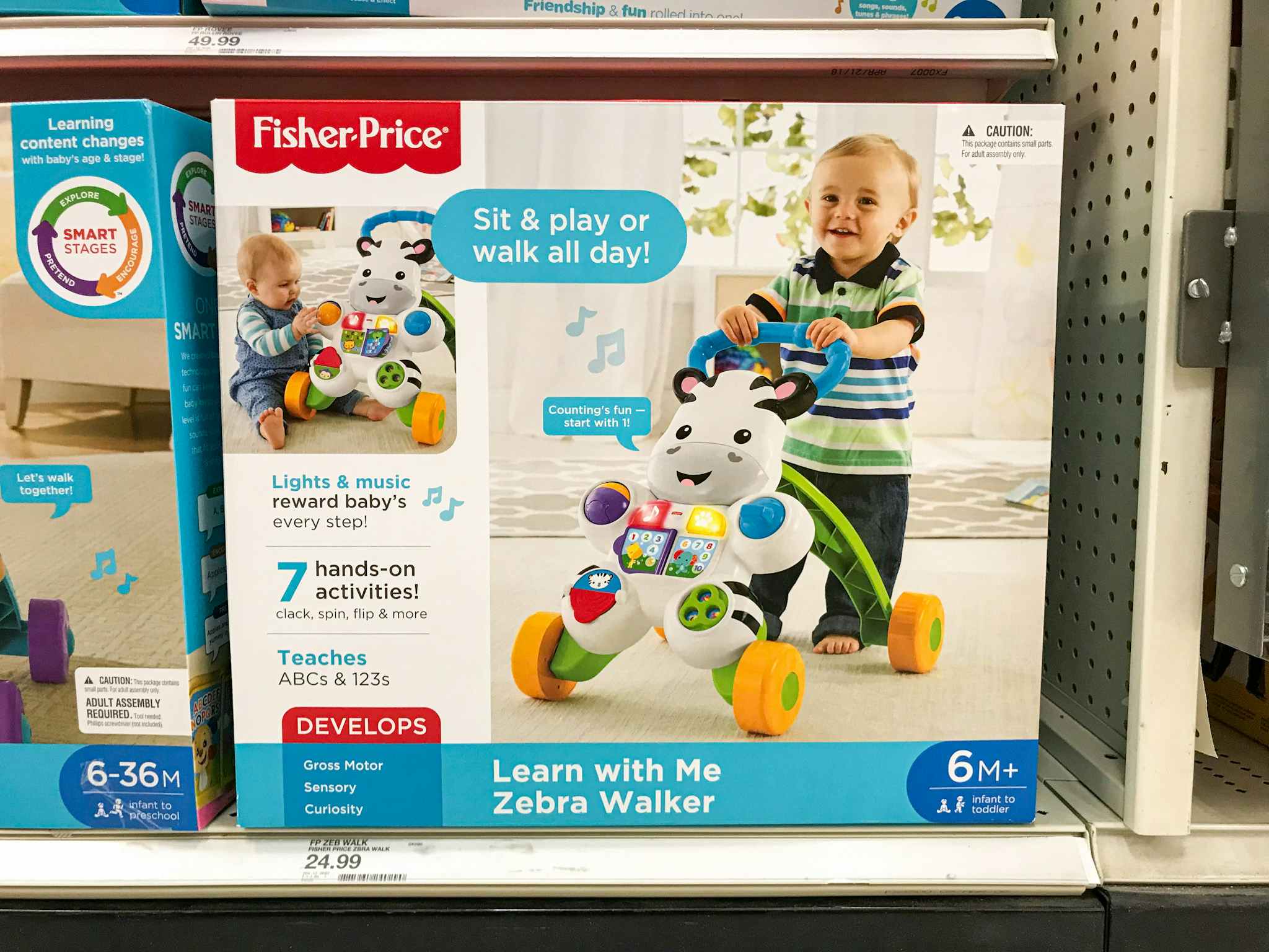fisher price learn with me zebra on a target shelf