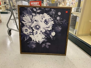 art canvas with white flowers