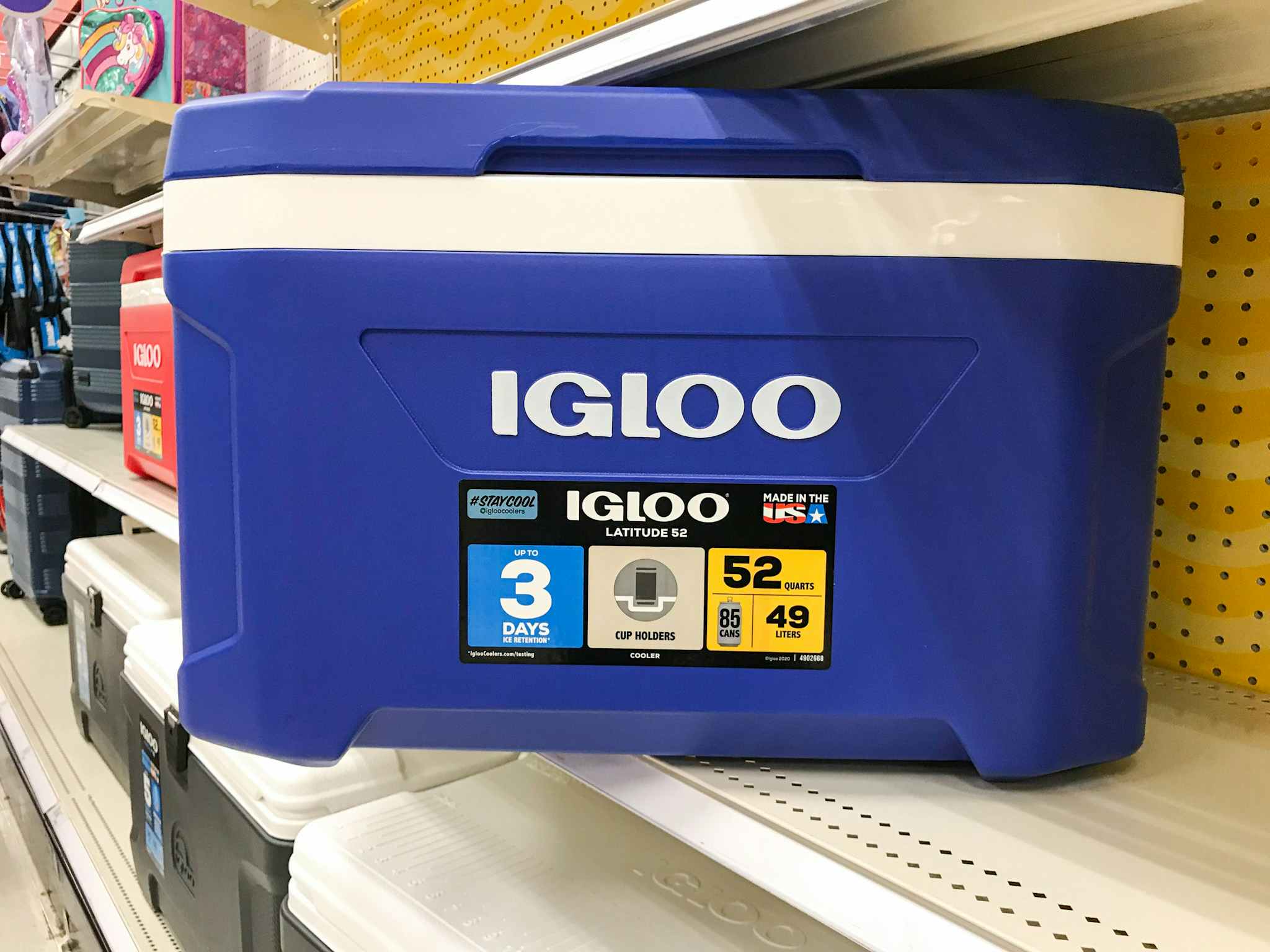 igloo cooler on a shelf at target