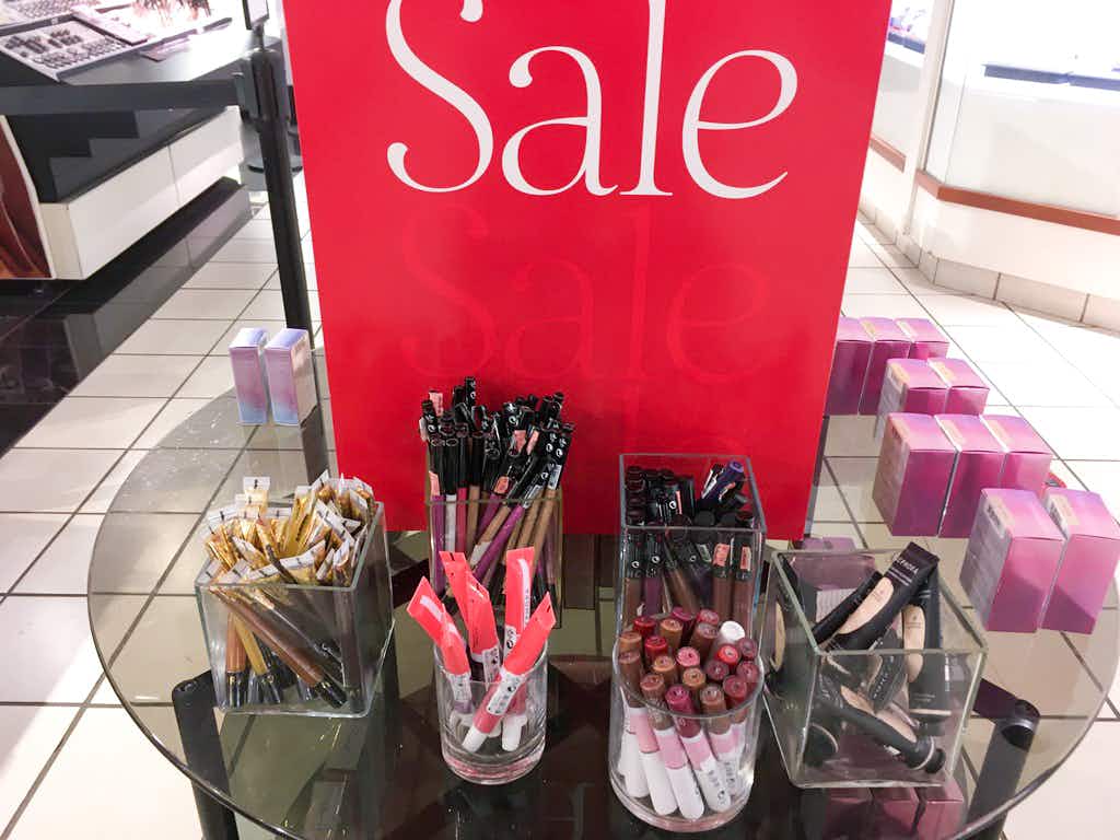 Jcpenney makeup sale sign