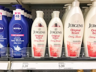 jergens lotion on a target shelf