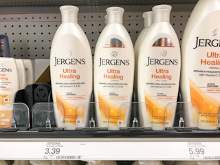 jergens lotion on a target shelf