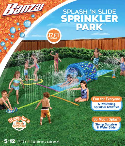 kohls Banzai Splash N' Slide Sprinkler Park stock image 2021
