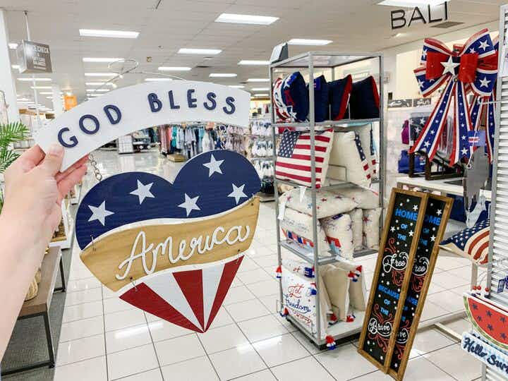 kohls Celebrate Americana Together God Bless America Wall Decor in store image 2021