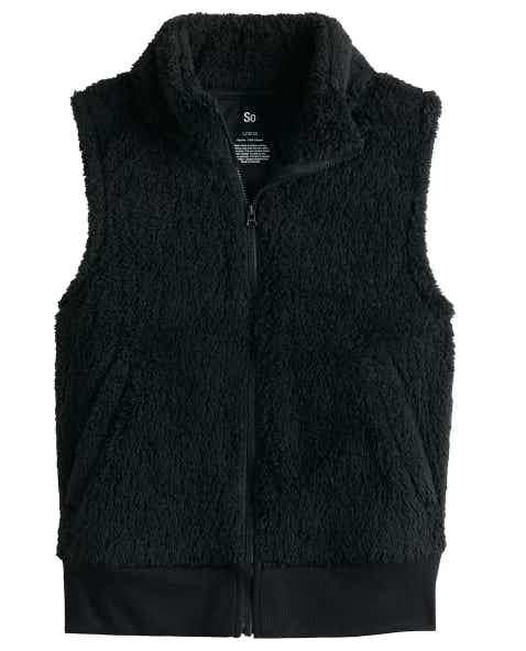 kohls Girl's So Faux-Fur Sherpa Zip Vest stock image 2021