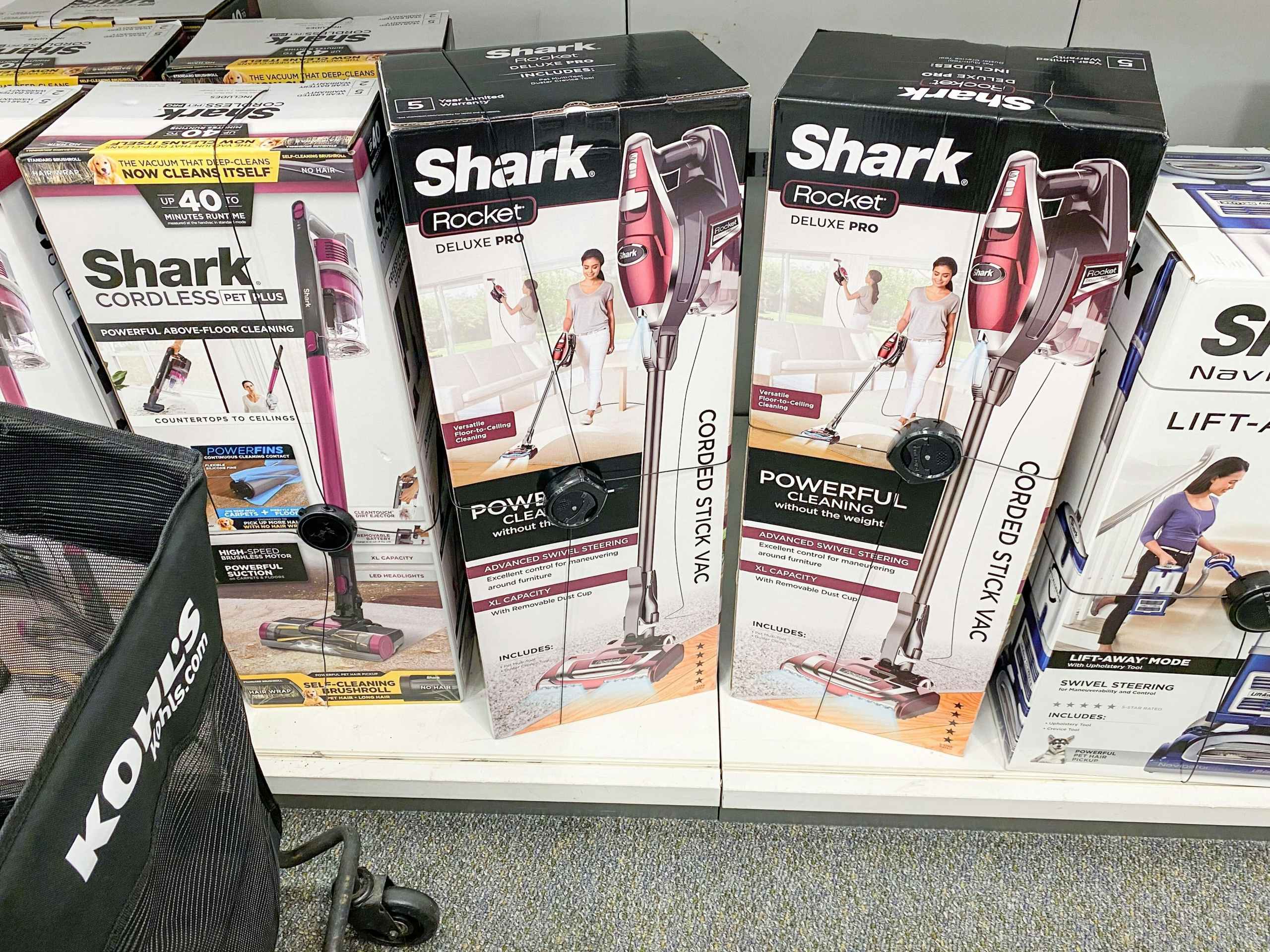 kohls shark rocket deluxe pro stick vacuum in store image 2021 1