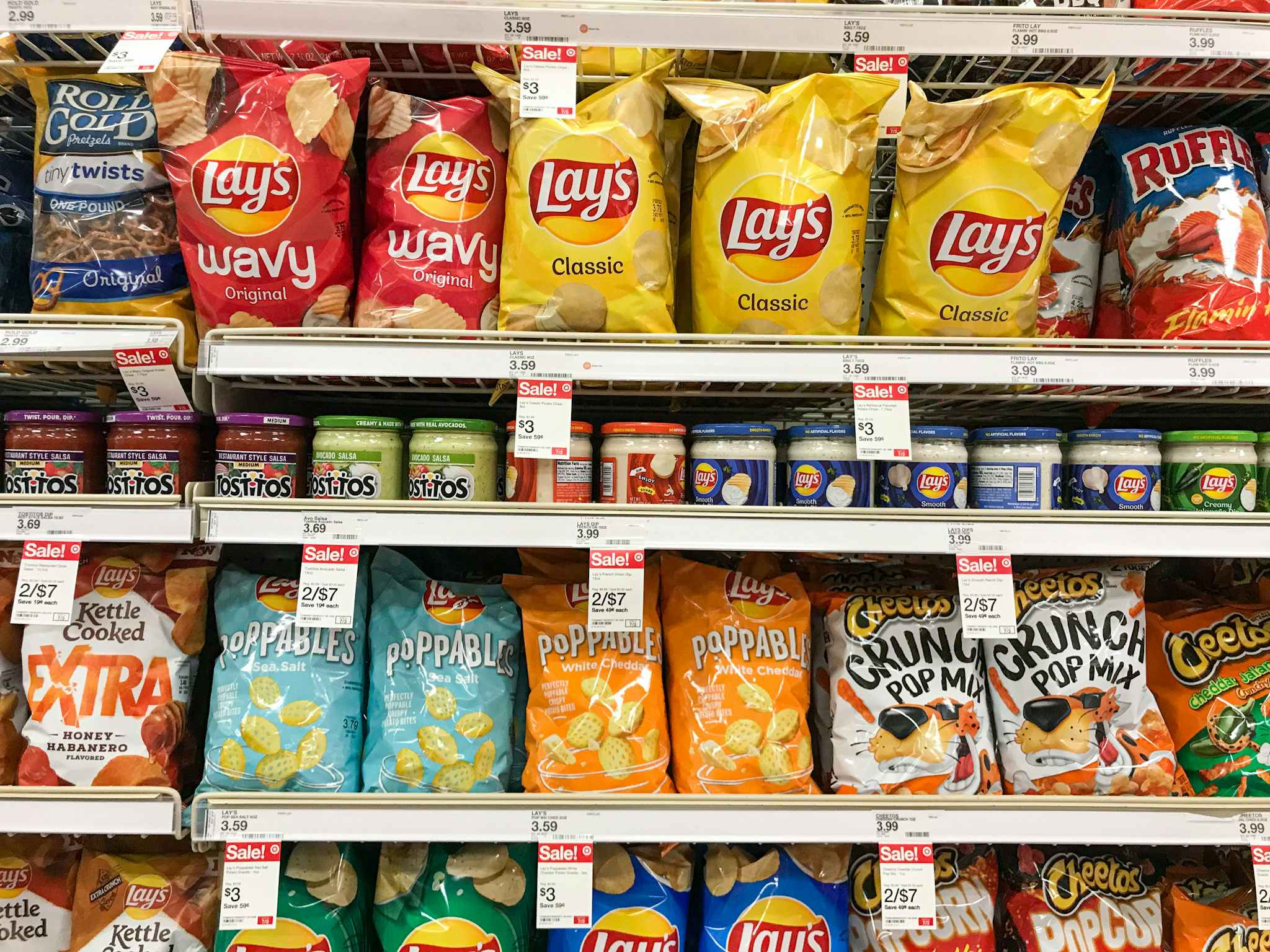 lay's potato chips on a target shelf