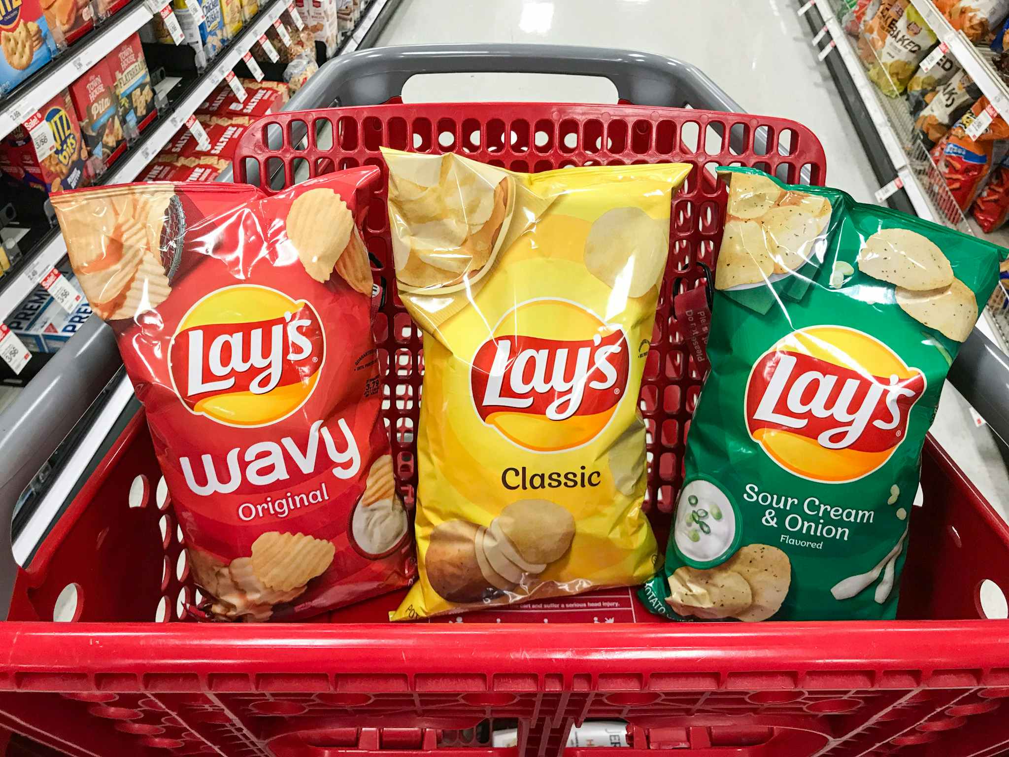 lay's potato chips in a target cart