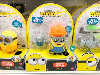 minion figure on store shelf on clearance