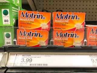 motrin on a target shelf