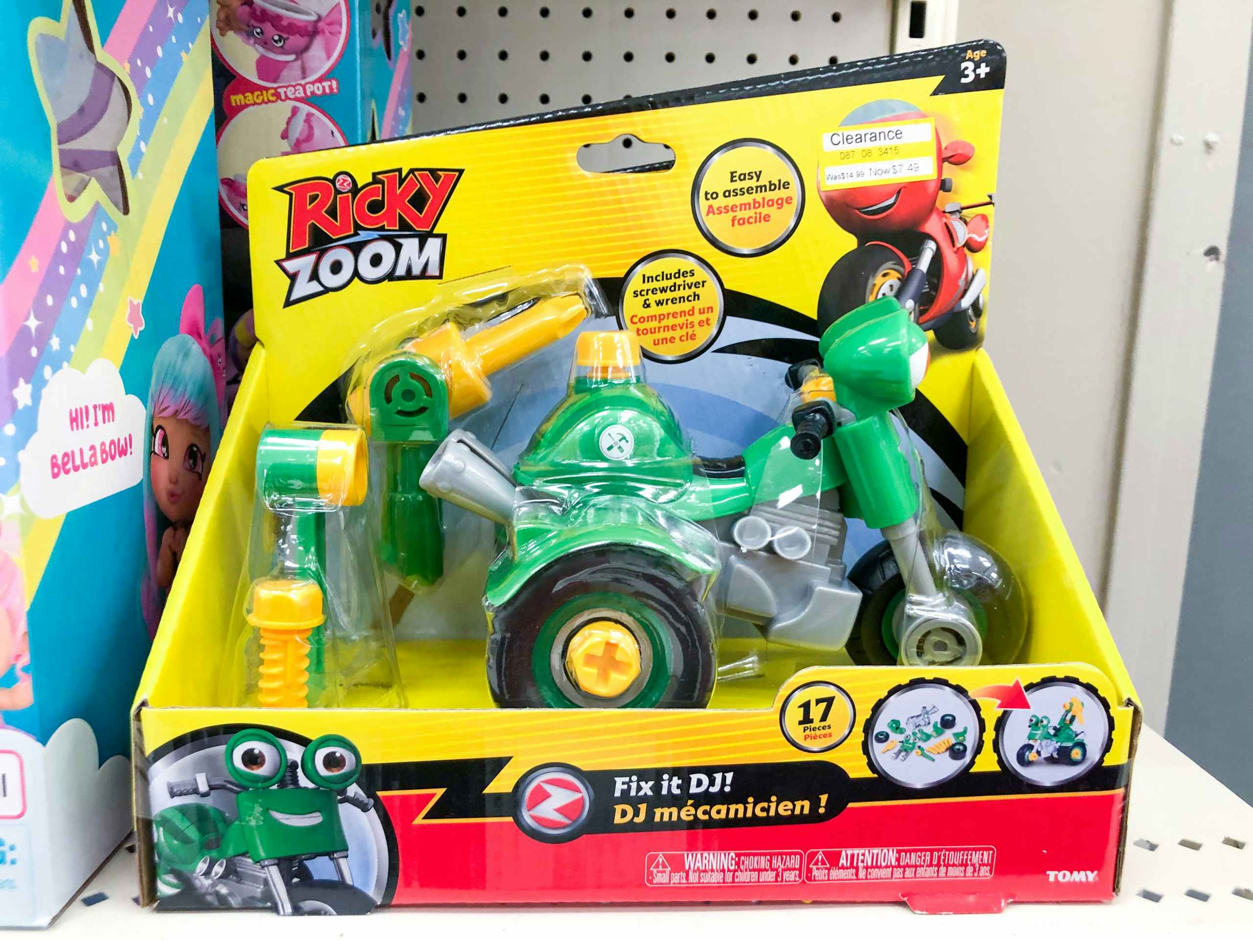 Ricky Zoom truck on store shelf on clearance
