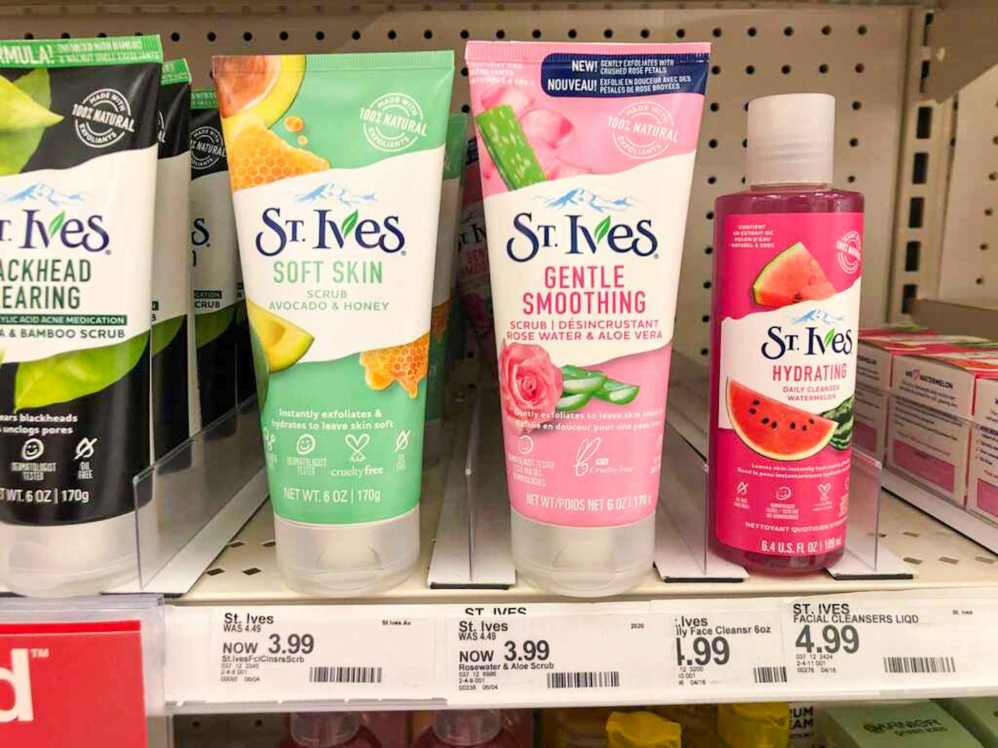 st. ives face scrub on a target shelf