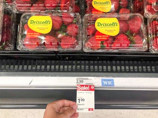 driscoll's strawberries on a target shelf