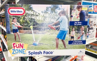 little tikes fun zone splash face water toy on clearance at target on corner of shelf
