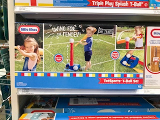 Little Tikes T ball set in box on store shelf