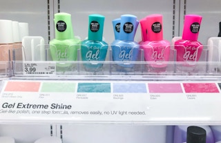 nail polish display at store