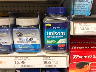 unisom simple slumbers on a target shelf