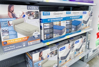 walmart air mattress aisle taken at slight angle
