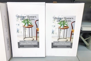two better homes and gardens wood plant stands in white boxes