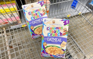 cinnamon toast crunch instant oatmeal in walmart cart