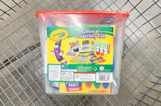crayola colossal creativity tub in walmart cart