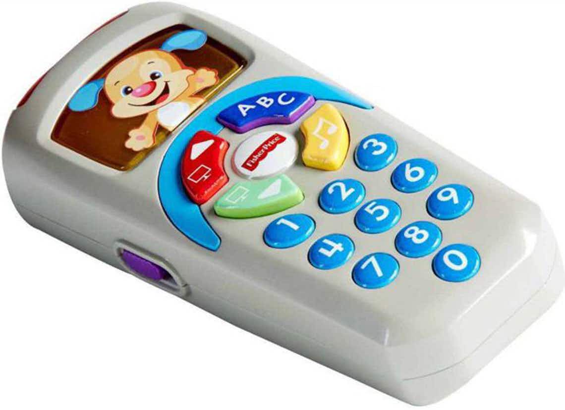 stock photo of fisher-price baby phone toy with light up screen