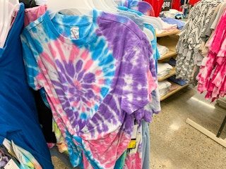 no boundaries juniors tie dye t shirts on ciricular walmart rack