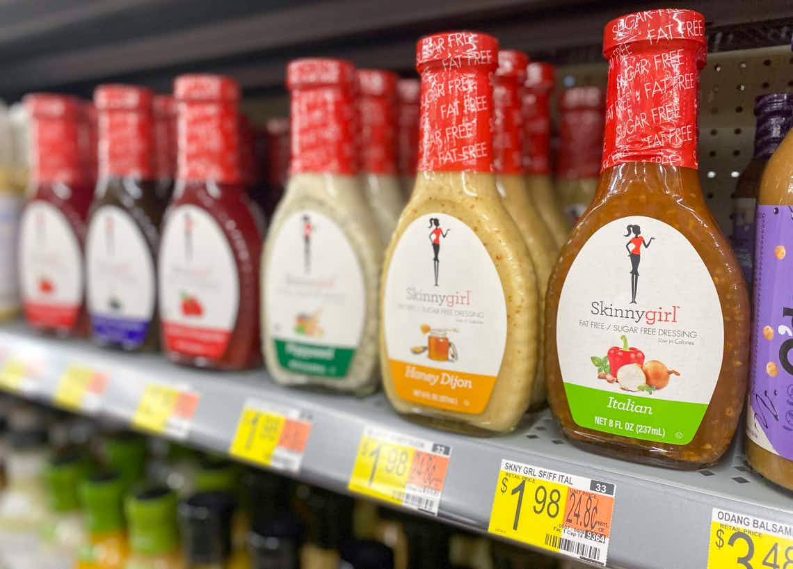 skinnygirl salad dressings on a walmart shelf