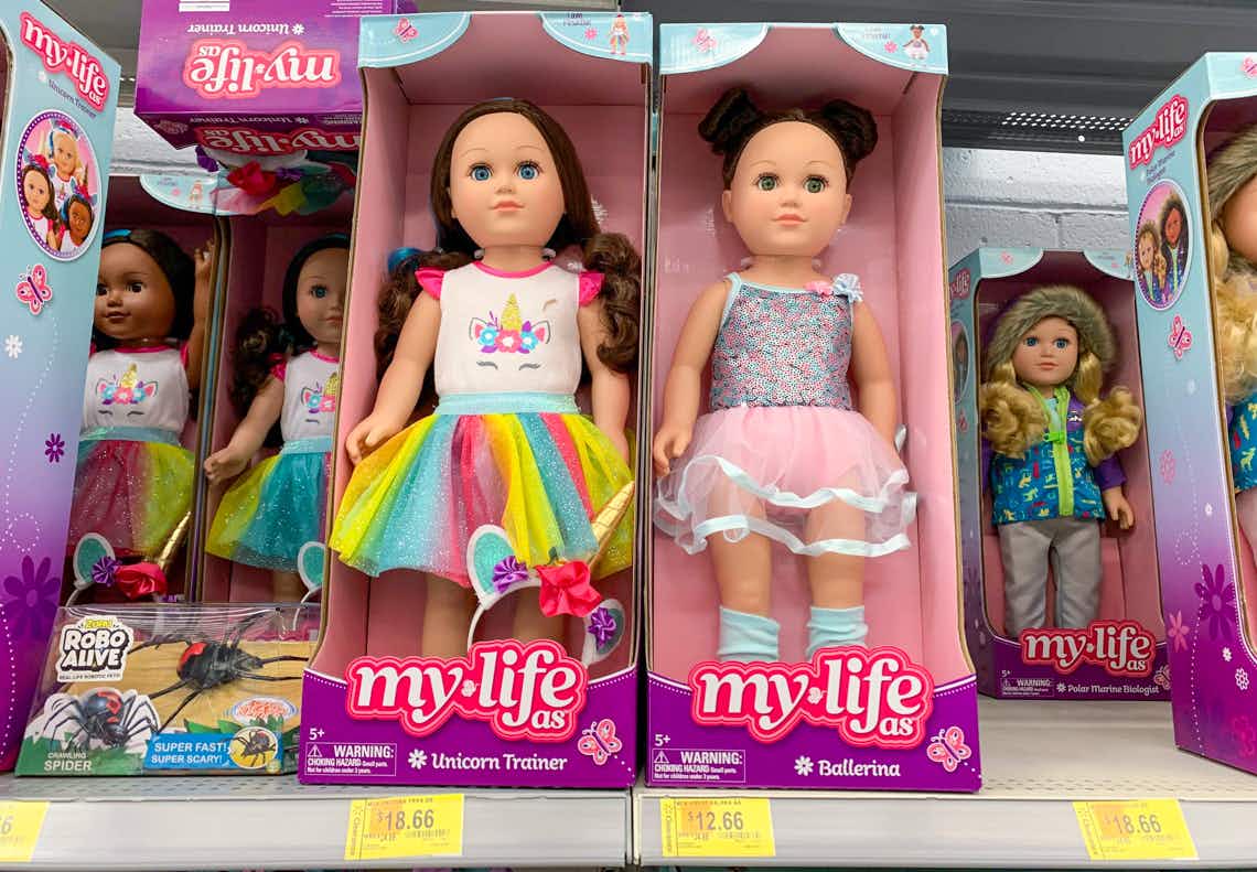 my life as dolls on walmart shelf with clearance price tags