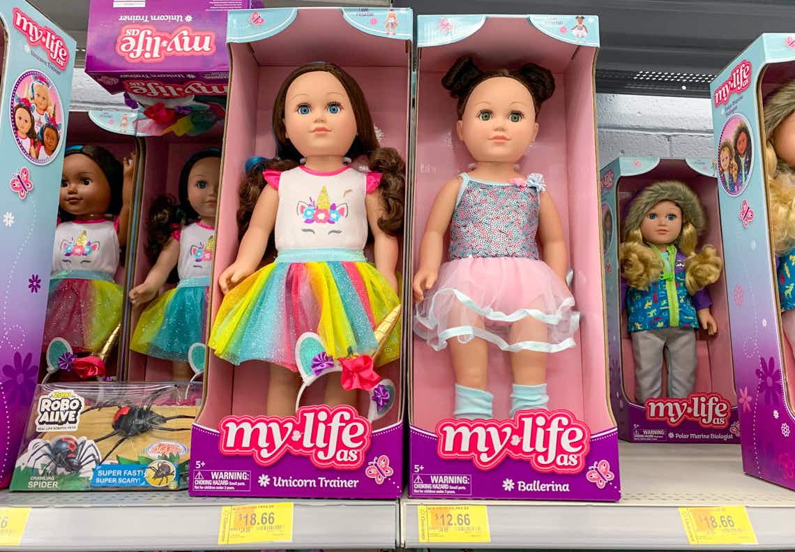 my life as dolls on walmart shelf with clearance price tags
