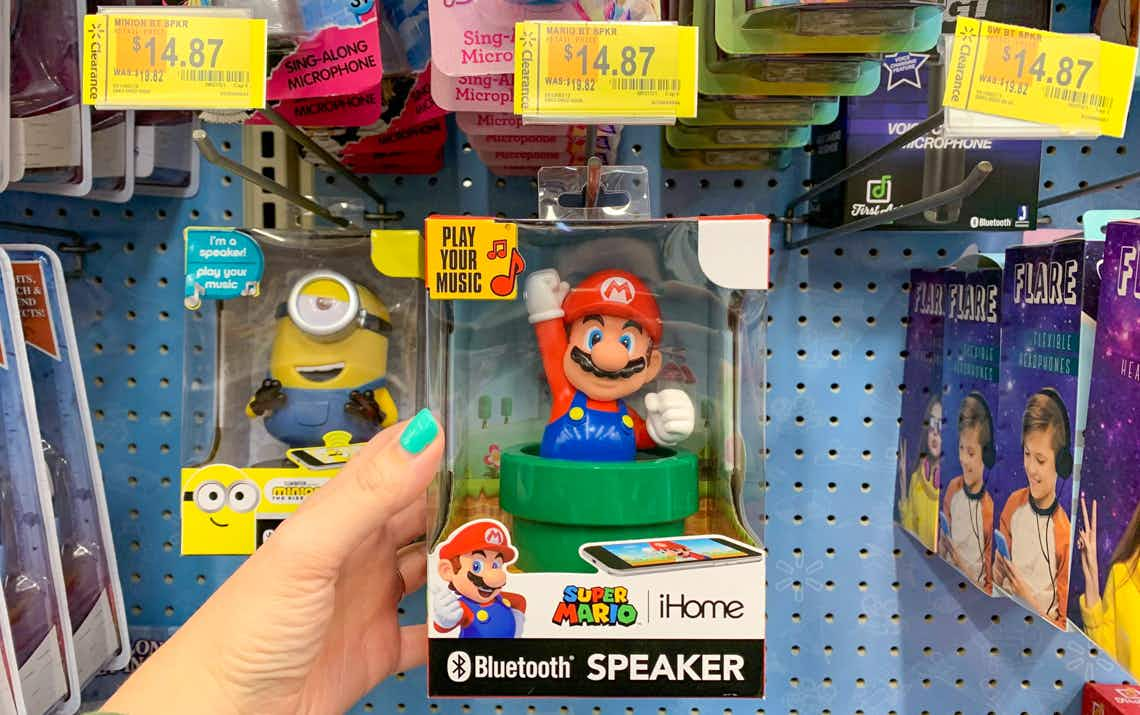 super mario bluetooth speaker on clearance at walmart