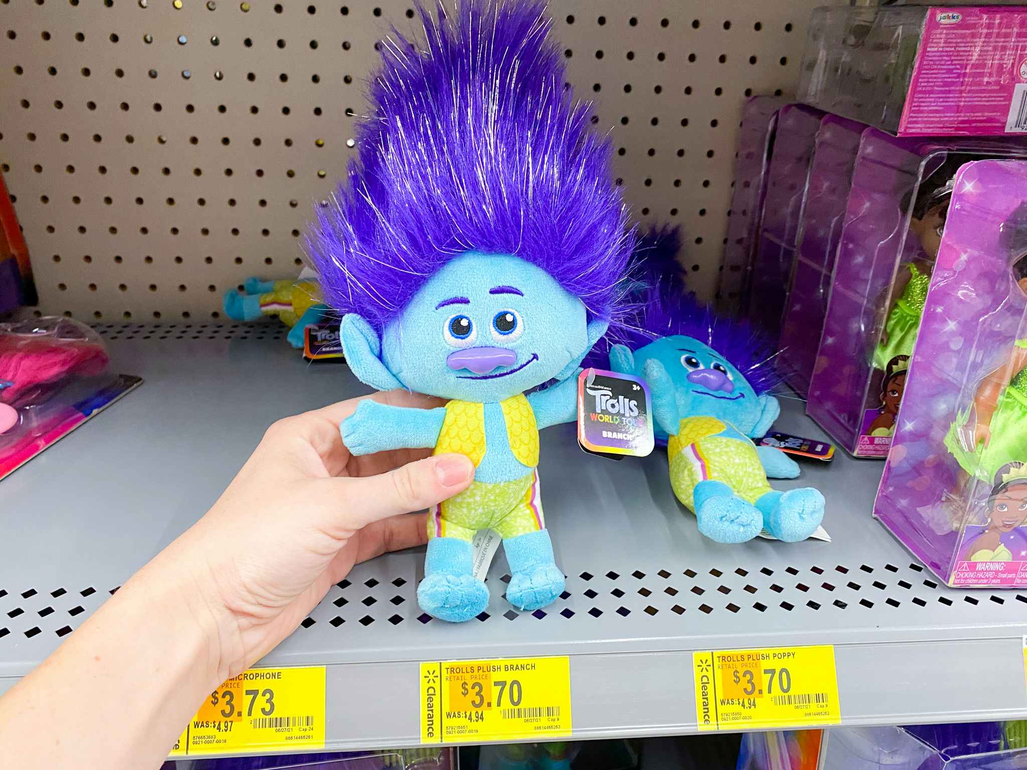 trolls doll on clearance with walmart tag