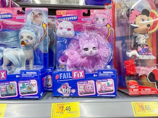 failfix total makeover kitty pet set on walmart shelf with clearance tag