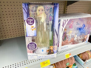 Disney Frozen 2 Plastic Light and Sparkle Elsa toy on clearance